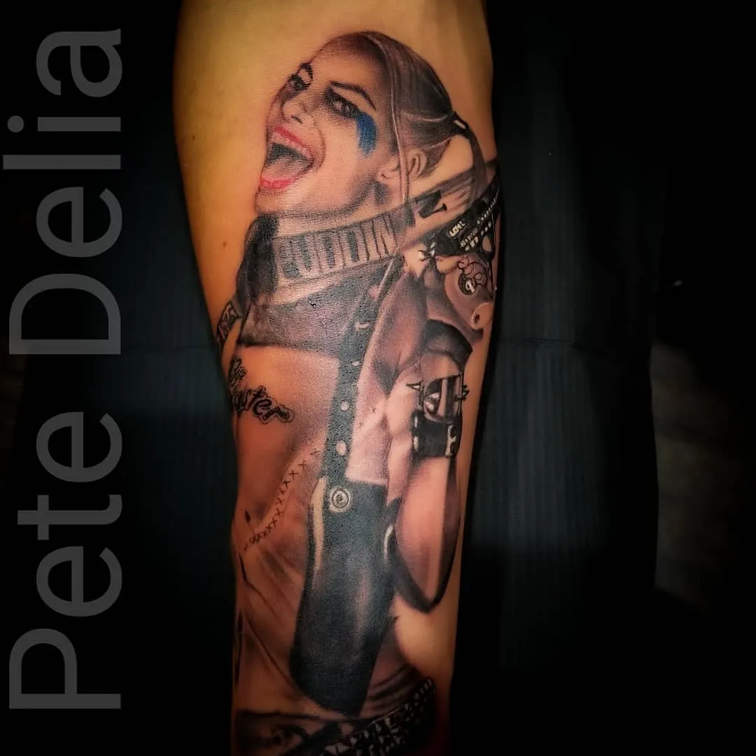 black & grey realism tattoo by Pete Delia at Fallen Raven Tattoo Studio in Simpsonville, SC
