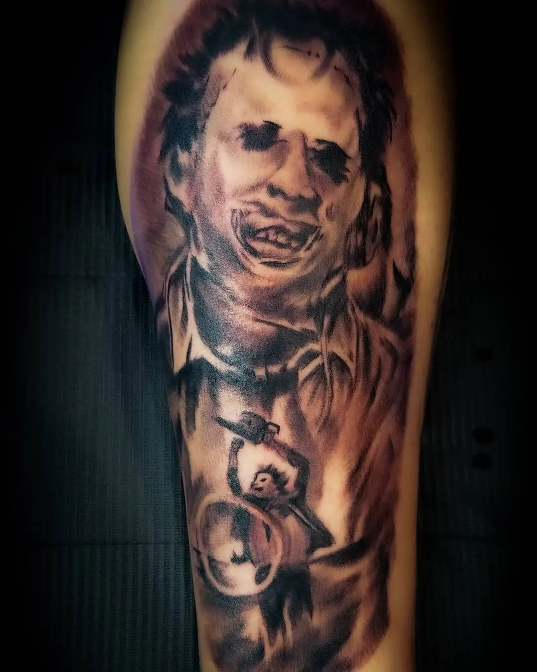 black & grey realism tattoo by Pete Delia at Fallen Raven Tattoo Studio in Simpsonville, SC