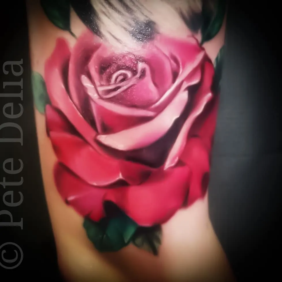 black & grey realism tattoo by Pete Delia at Fallen Raven Tattoo Studio in Simpsonville, SC