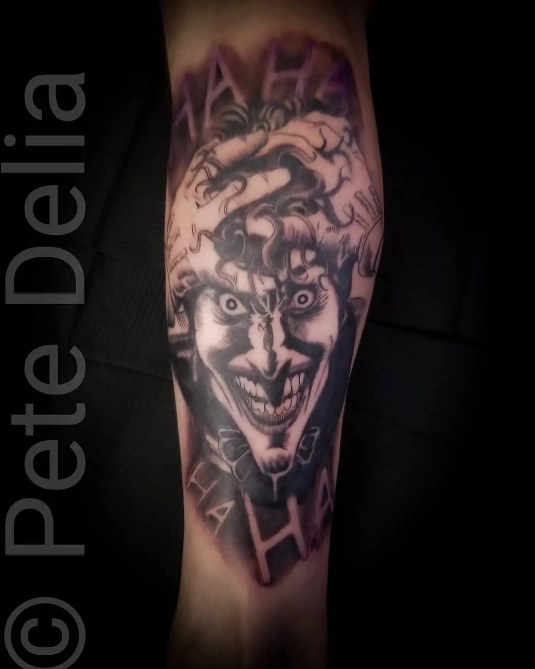 black & grey realism tattoo by Pete Delia at Fallen Raven Tattoo Studio in Simpsonville, SC