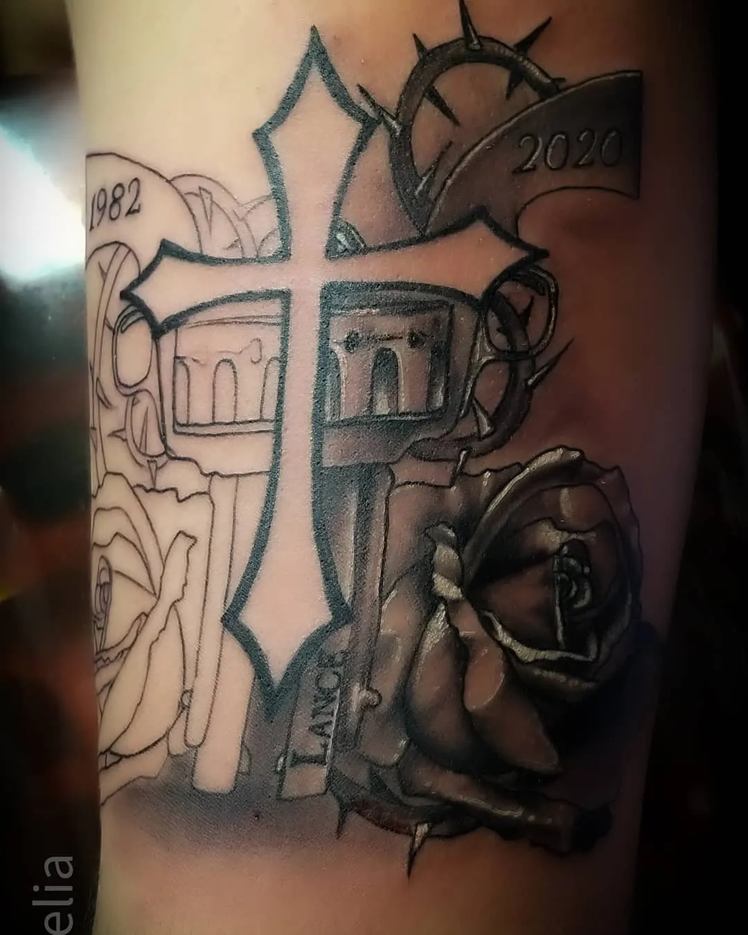 black & grey realism tattoo by Pete Delia at Fallen Raven Tattoo Studio in Simpsonville, SC