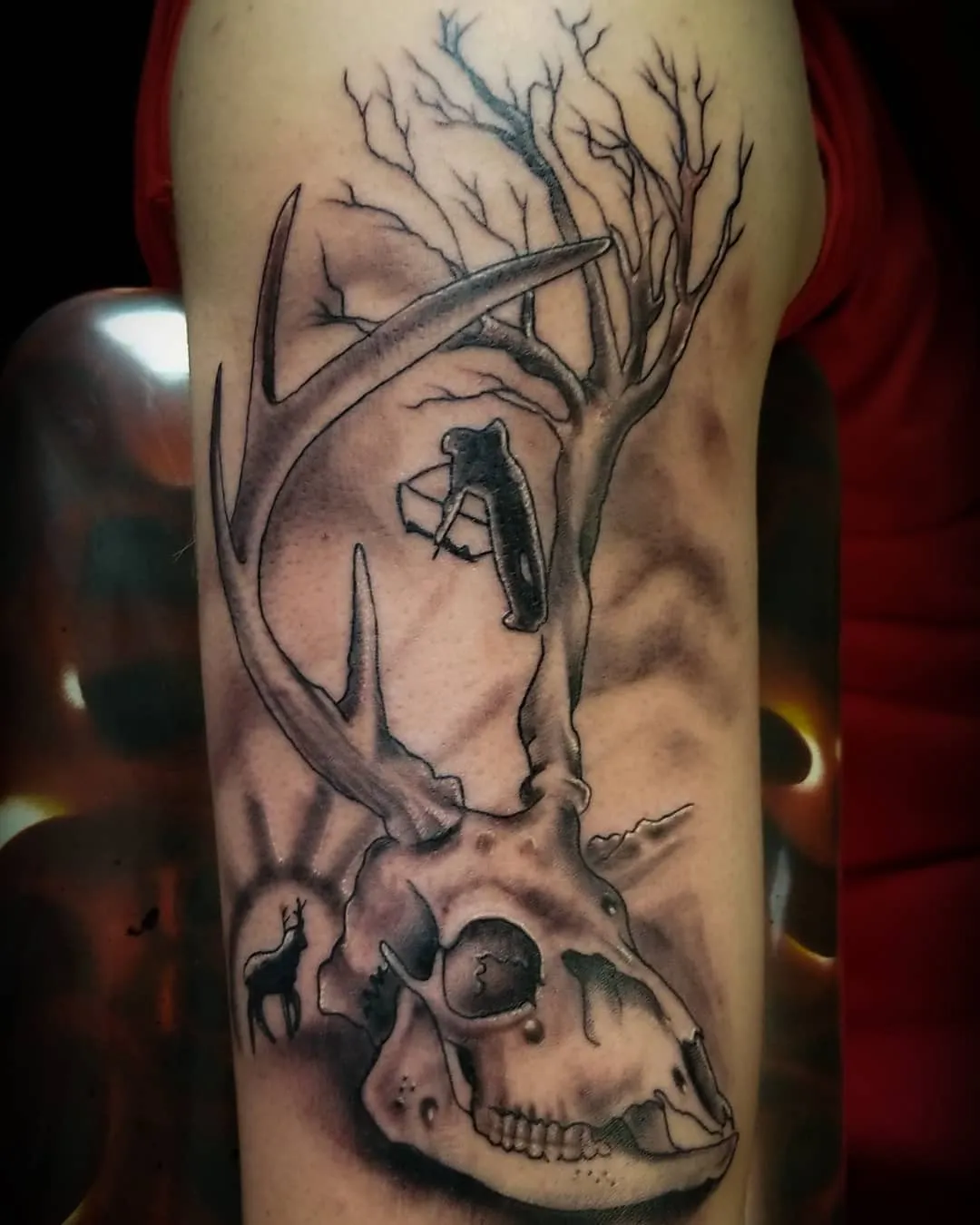 black & grey realism tattoo by Pete Delia at Fallen Raven Tattoo Studio in Simpsonville, SC