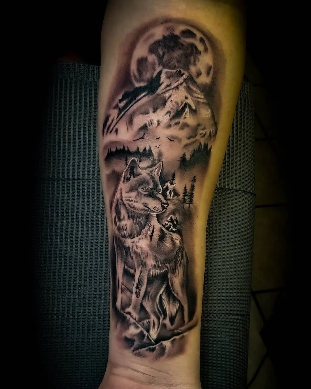 black & grey realism tattoo by Pete Delia at Fallen Raven Tattoo Studio in Simpsonville, SC