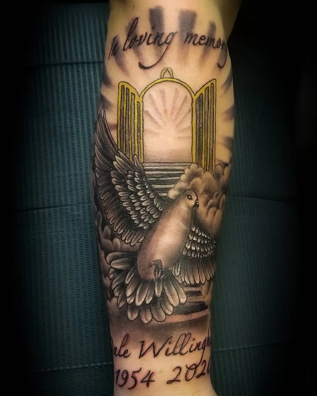 black & grey realism tattoo by Pete Delia at Fallen Raven Tattoo Studio in Simpsonville, SC