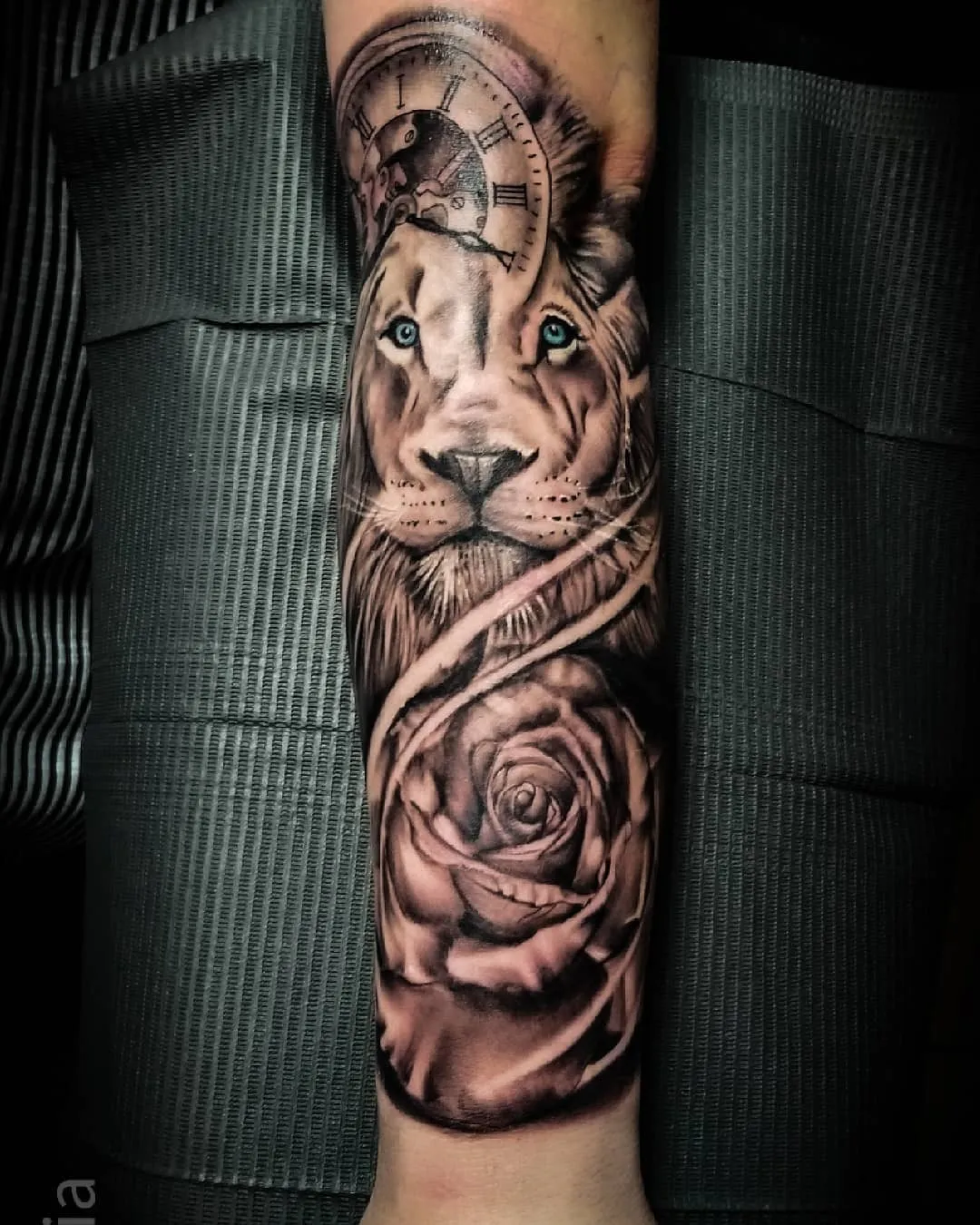 black & grey realism tattoo by Pete Delia at Fallen Raven Tattoo Studio in Simpsonville, SC