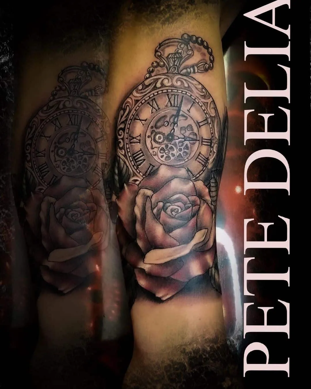 black & grey realism tattoo by Pete Delia at Fallen Raven Tattoo Studio in Simpsonville, SC