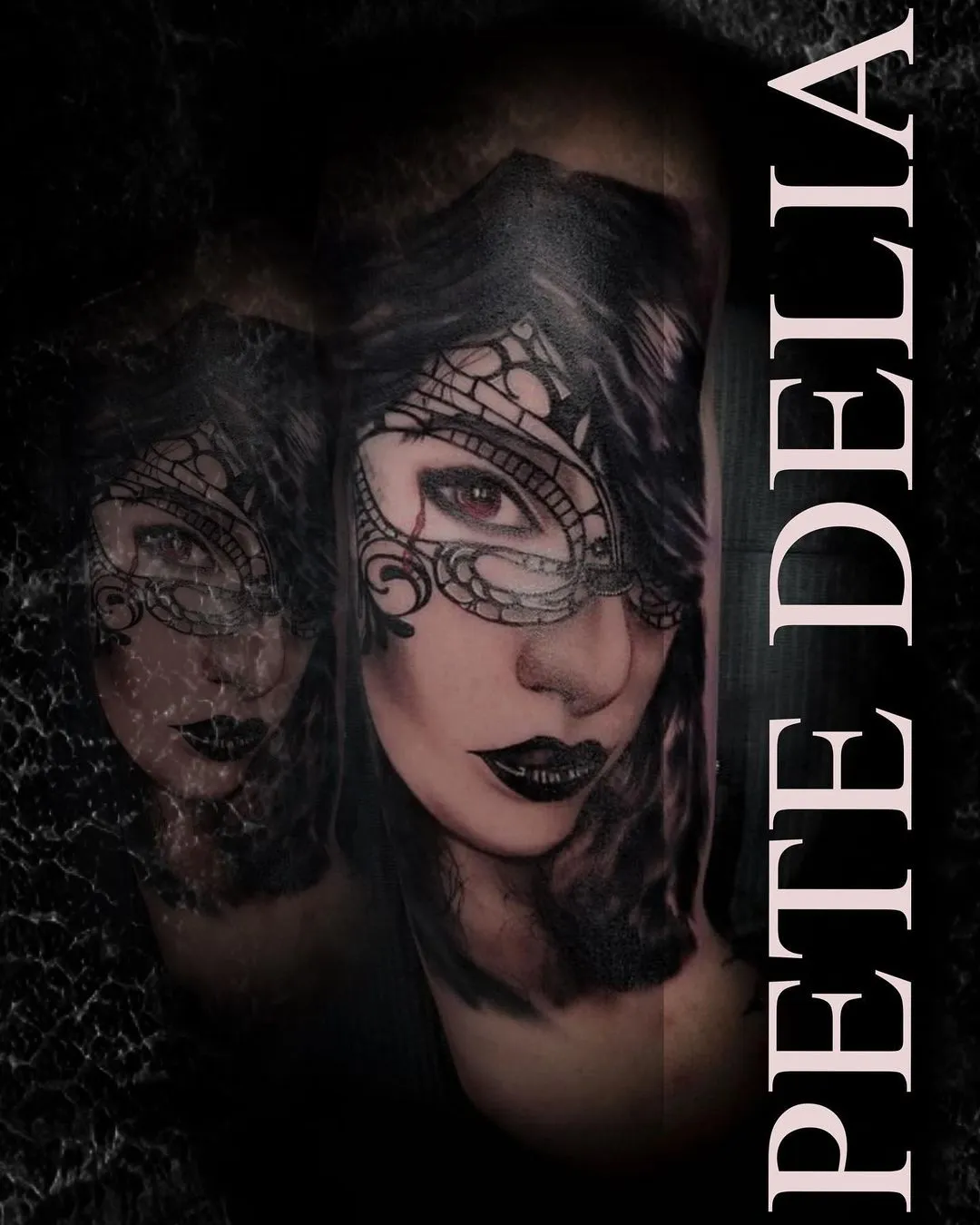 black & grey realism tattoo by Pete Delia at Fallen Raven Tattoo Studio in Simpsonville, SC