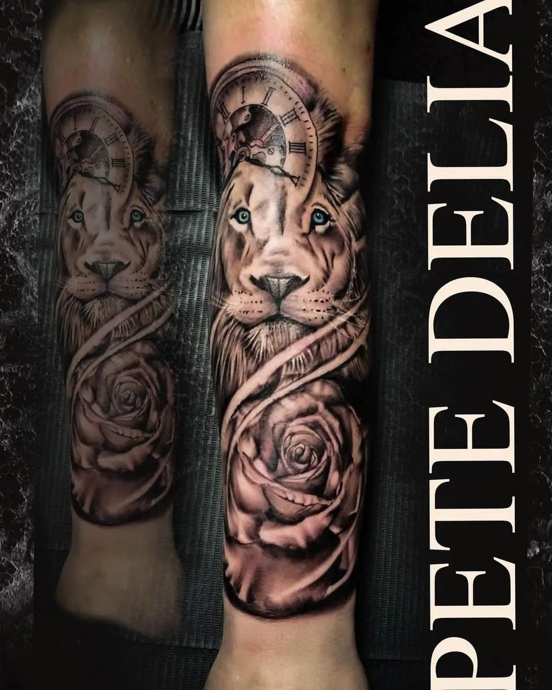 black & grey realism tattoo by Pete Delia at Fallen Raven Tattoo Studio in Simpsonville, SC