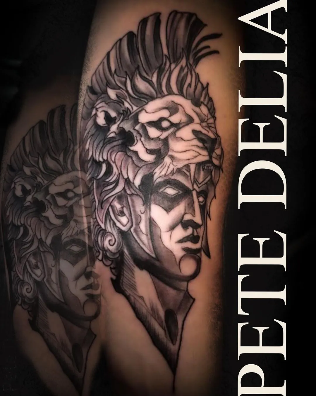 black & grey realism tattoo by Pete Delia at Fallen Raven Tattoo Studio in Simpsonville, SC