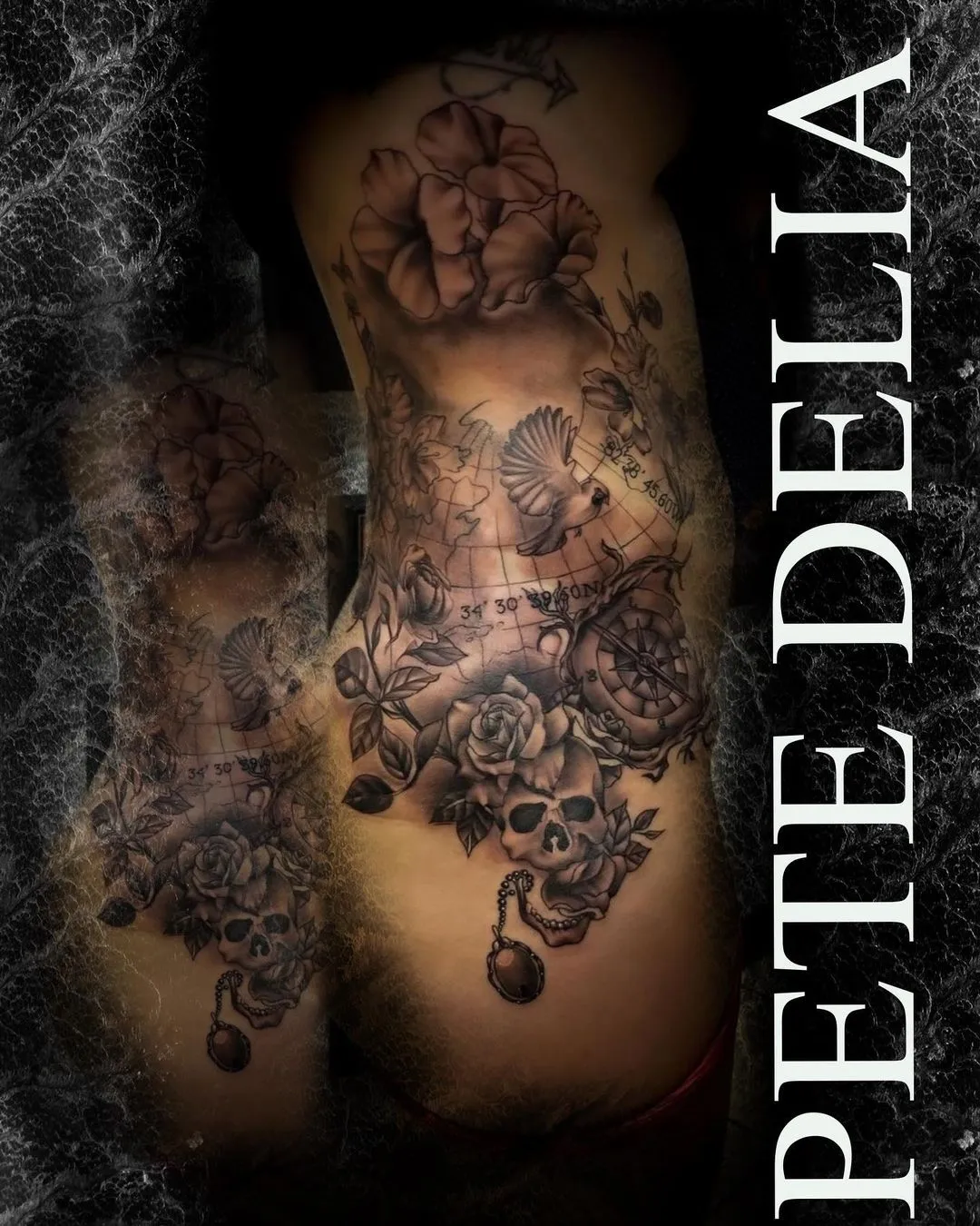 black & grey realism tattoo by Pete Delia at Fallen Raven Tattoo Studio in Simpsonville, SC