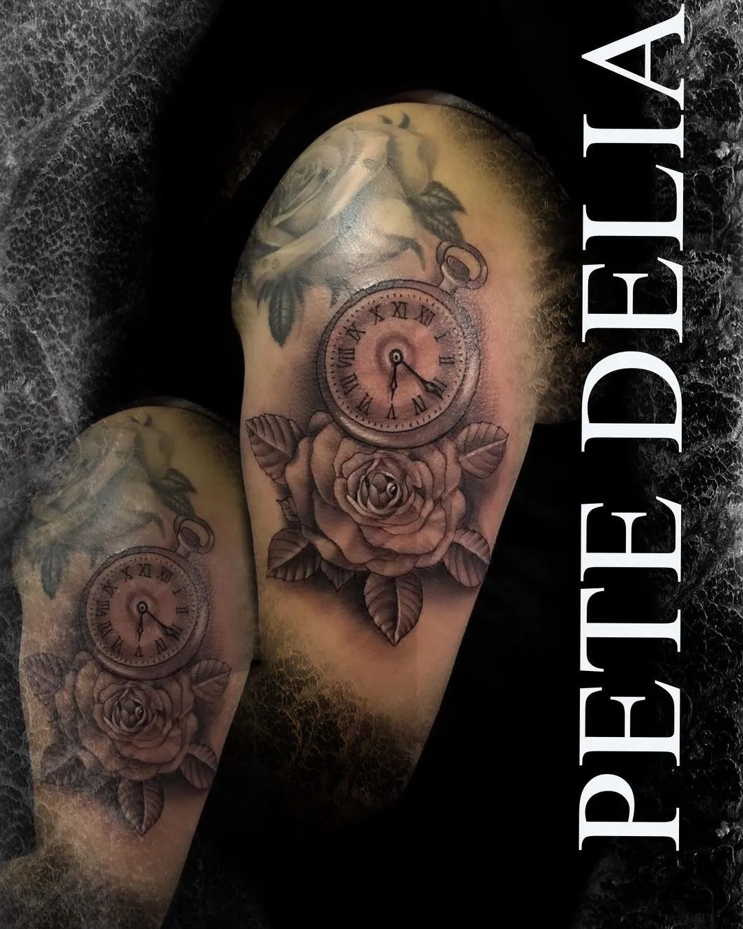 black & grey realism tattoo by Pete Delia at Fallen Raven Tattoo Studio in Simpsonville, SC