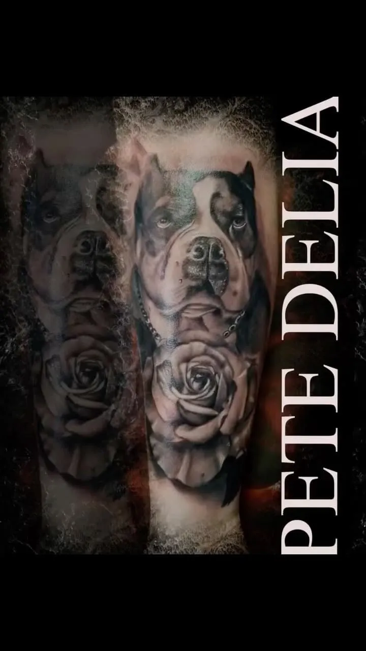 black & grey realism tattoo by Pete Delia at Fallen Raven Tattoo Studio in Simpsonville, SC