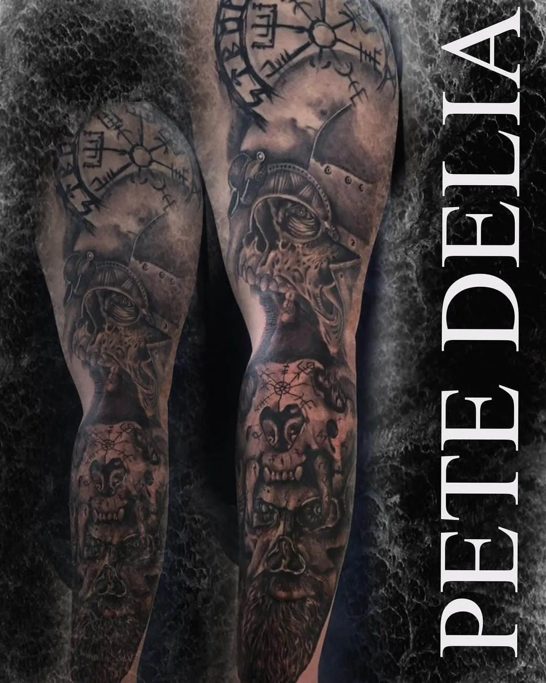 black & grey realism tattoo by Pete Delia at Fallen Raven Tattoo Studio in Simpsonville, SC