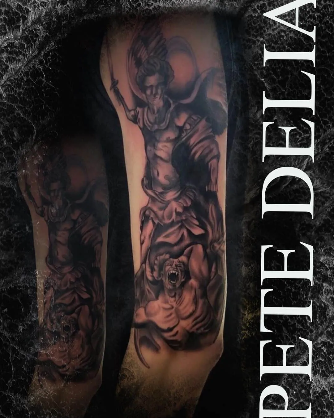 black & grey realism tattoo by Pete Delia at Fallen Raven Tattoo Studio in Simpsonville, SC