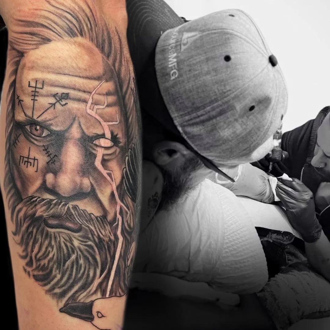 custom tattoos tattoo by TJ Cornelius at Fallen Raven Tattoo Studio in Simpsonville, SC