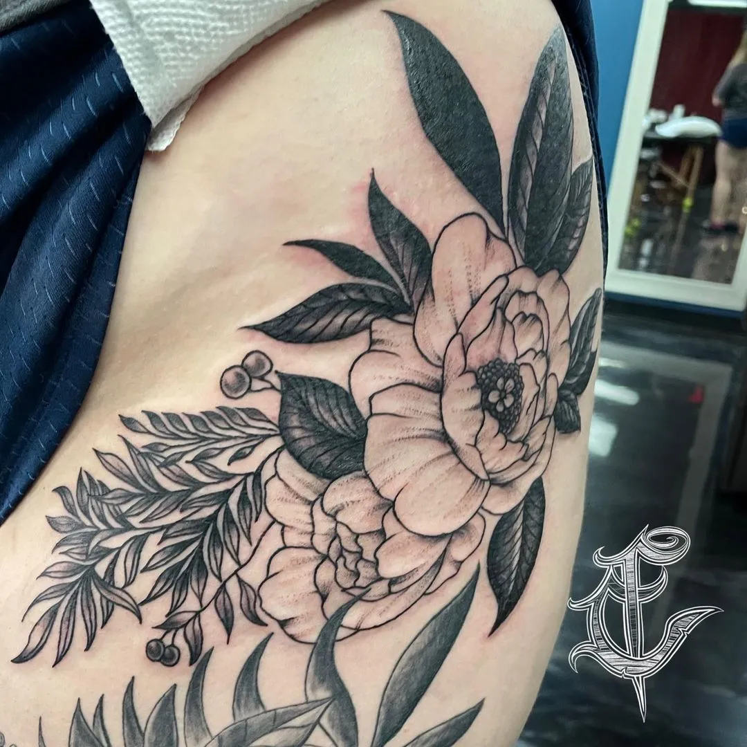 custom tattoos tattoo by TJ Cornelius at Fallen Raven Tattoo Studio in Simpsonville, SC