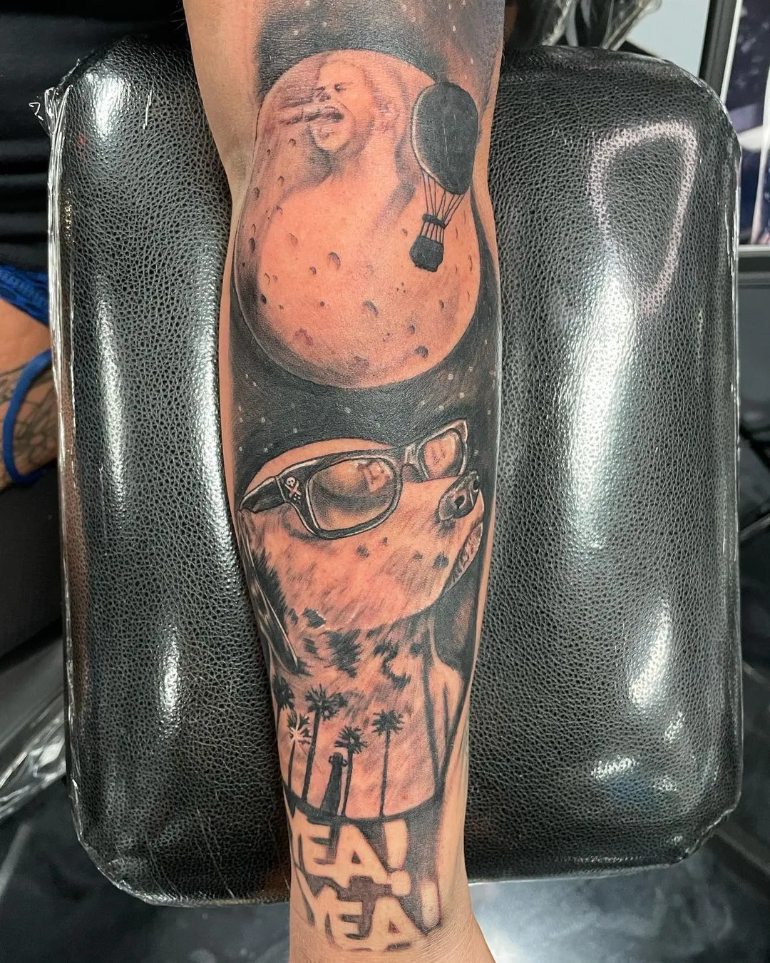 black & grey realism tattoo by TJ Cornelius at Fallen Raven Tattoo Studio in Simpsonville, SC