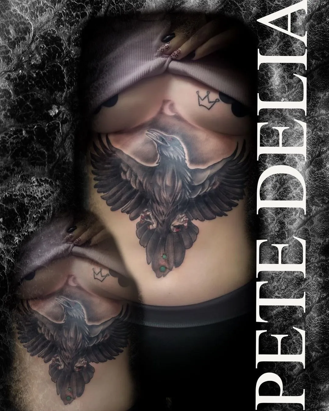black & grey realism tattoo by Pete Delia at Fallen Raven Tattoo Studio in Simpsonville, SC