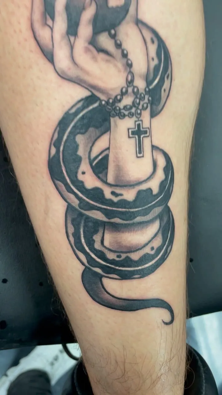 black & grey realism tattoo by TJ Cornelius at Fallen Raven Tattoo Studio in Simpsonville, SC