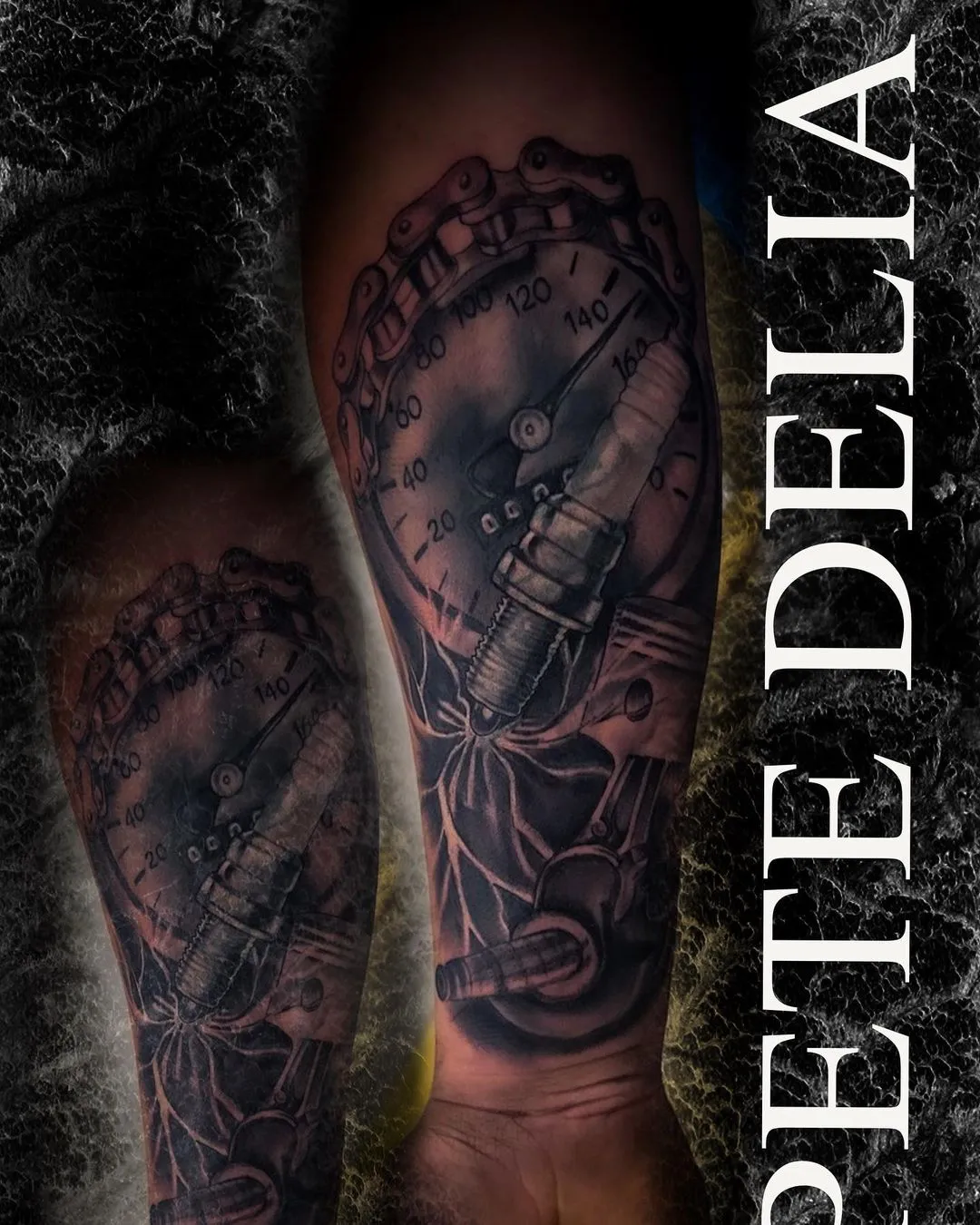black & grey realism tattoo by Pete Delia at Fallen Raven Tattoo Studio in Simpsonville, SC