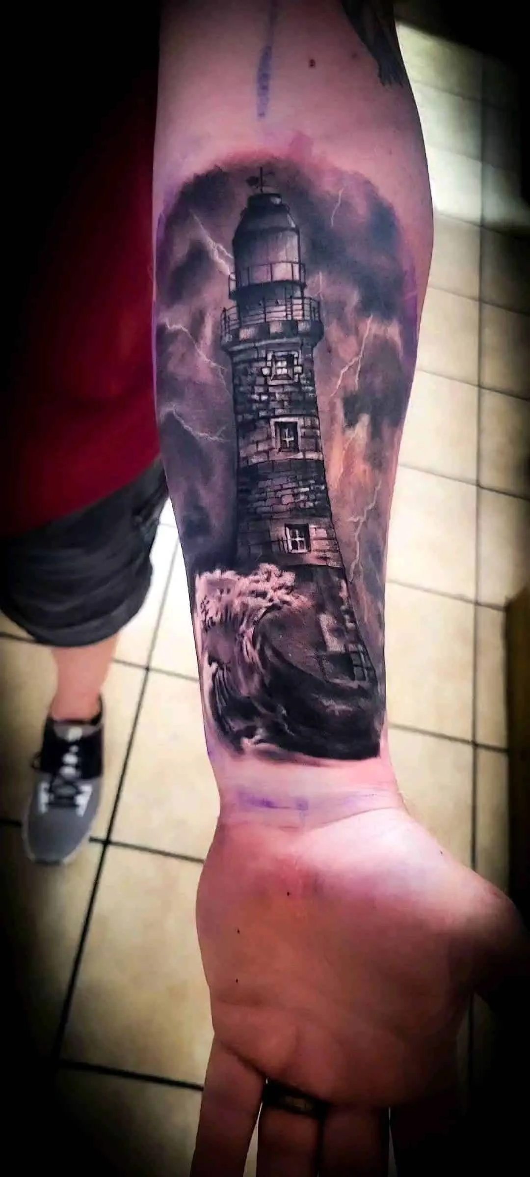 black & grey realism tattoo by Pete Delia at Fallen Raven Tattoo Studio in Simpsonville, SC