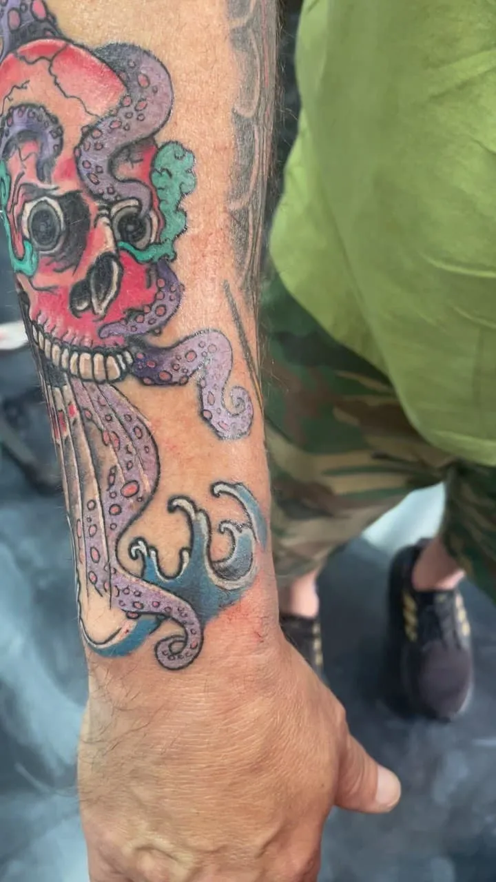 custom tattoos tattoo by TJ Cornelius at Fallen Raven Tattoo Studio in Simpsonville, SC