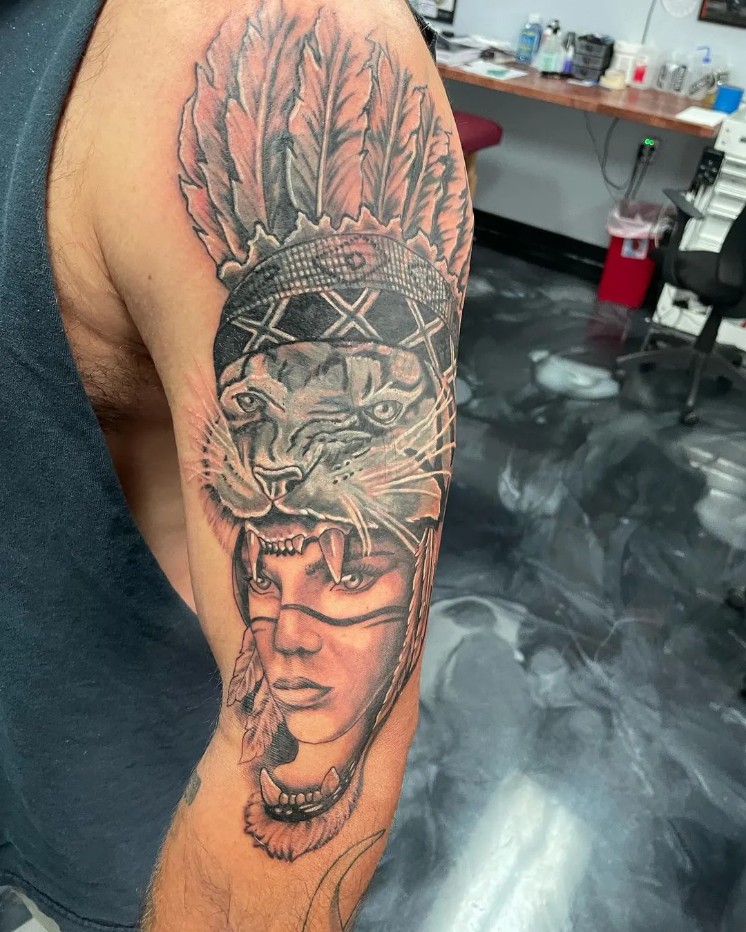 custom tattoos tattoo by TJ Cornelius at Fallen Raven Tattoo Studio in Simpsonville, SC