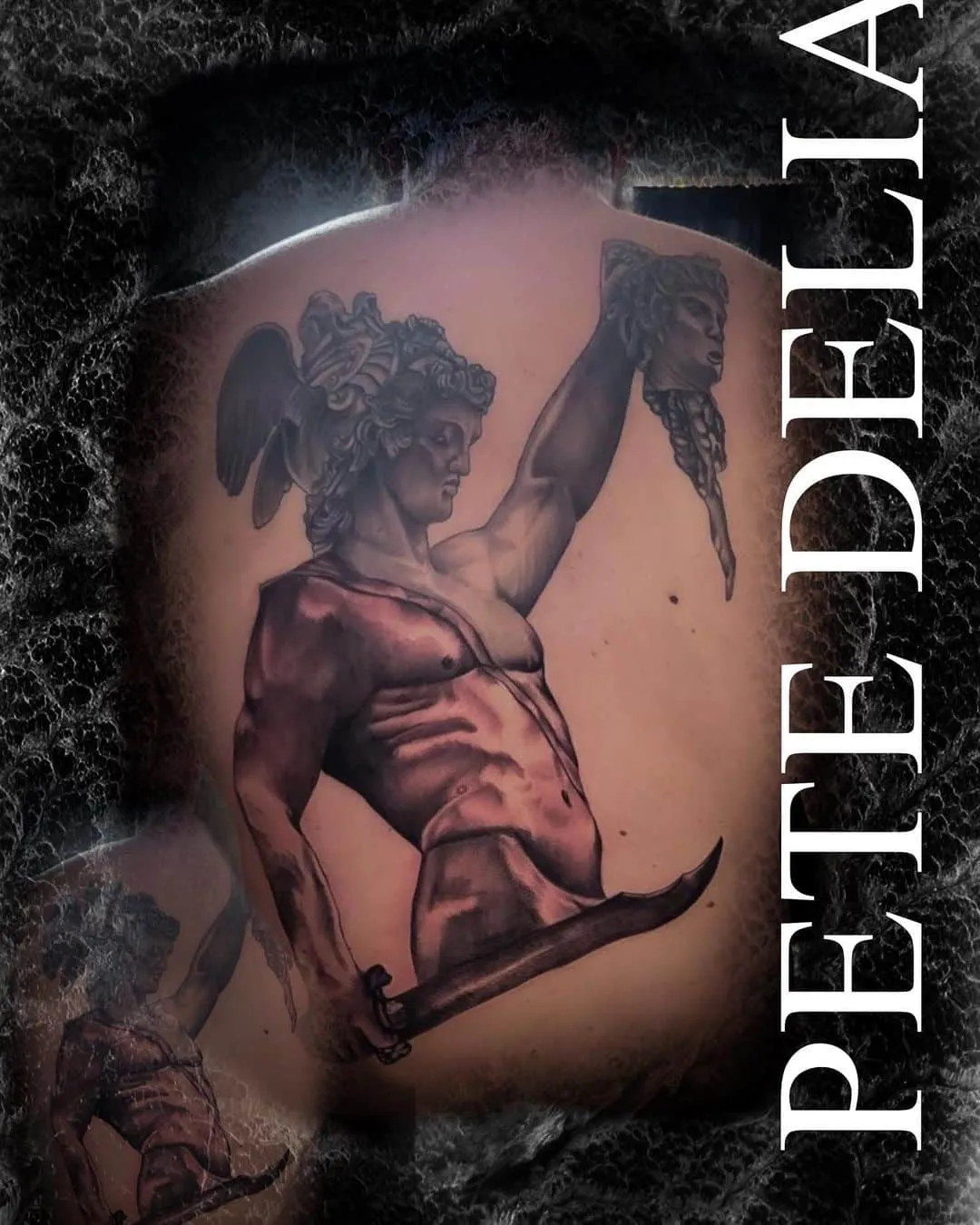black & grey realism tattoo by Pete Delia at Fallen Raven Tattoo Studio in Simpsonville, SC