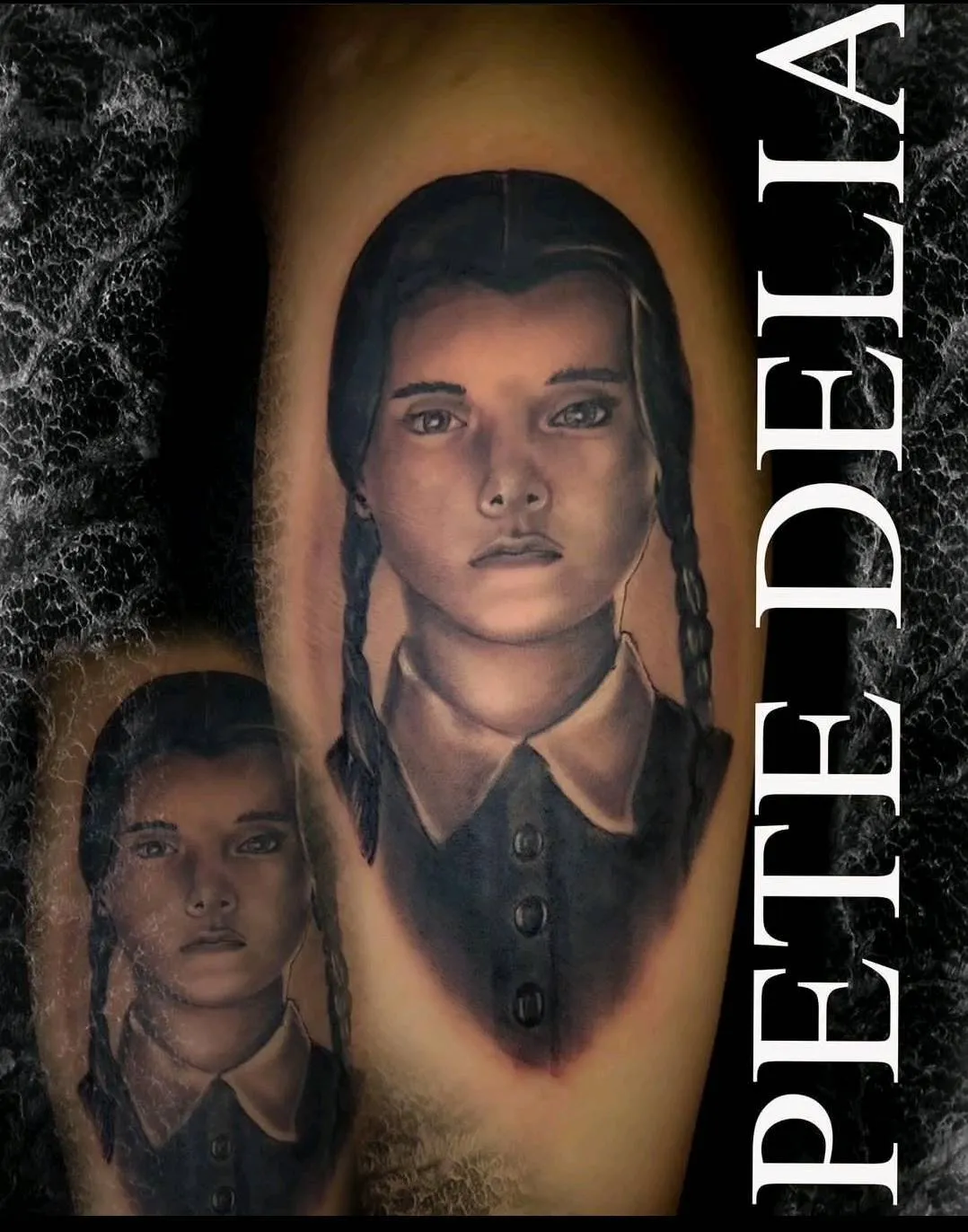 black & grey realism tattoo by Pete Delia at Fallen Raven Tattoo Studio in Simpsonville, SC