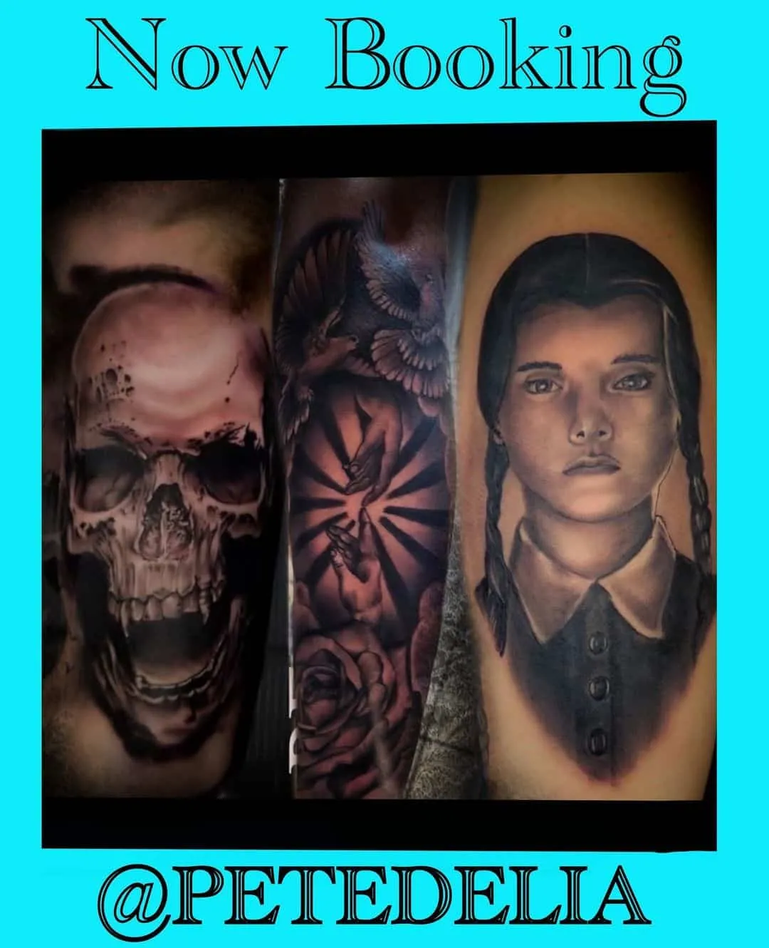 black & grey realism tattoo by Pete Delia at Fallen Raven Tattoo Studio in Simpsonville, SC
