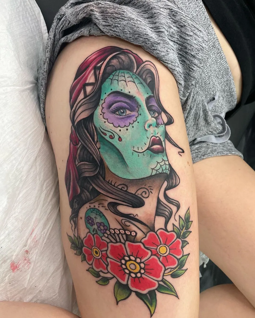 custom tattoos tattoo by TJ Cornelius at Fallen Raven Tattoo Studio in Simpsonville, SC