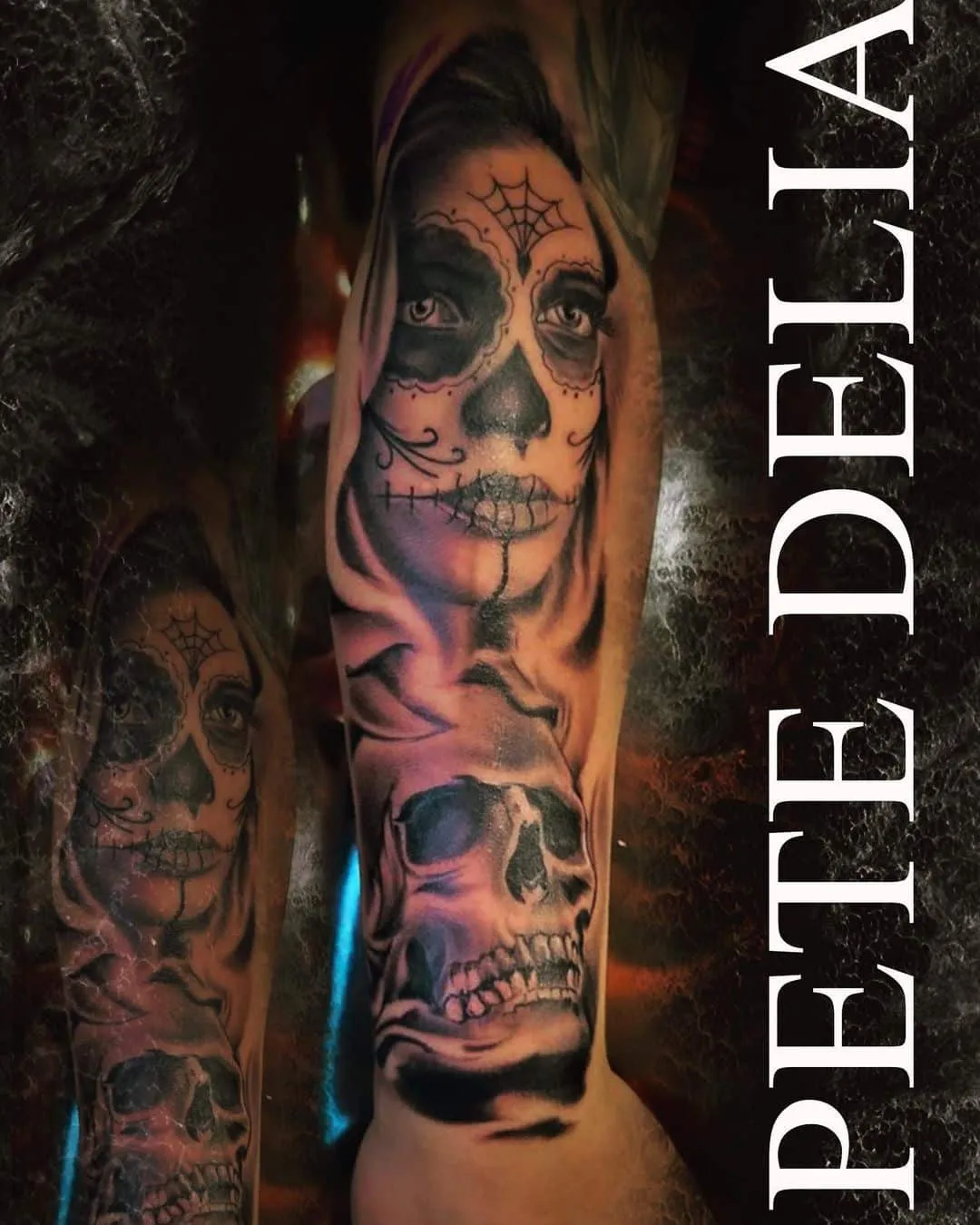 black & grey realism tattoo by Pete Delia at Fallen Raven Tattoo Studio in Simpsonville, SC