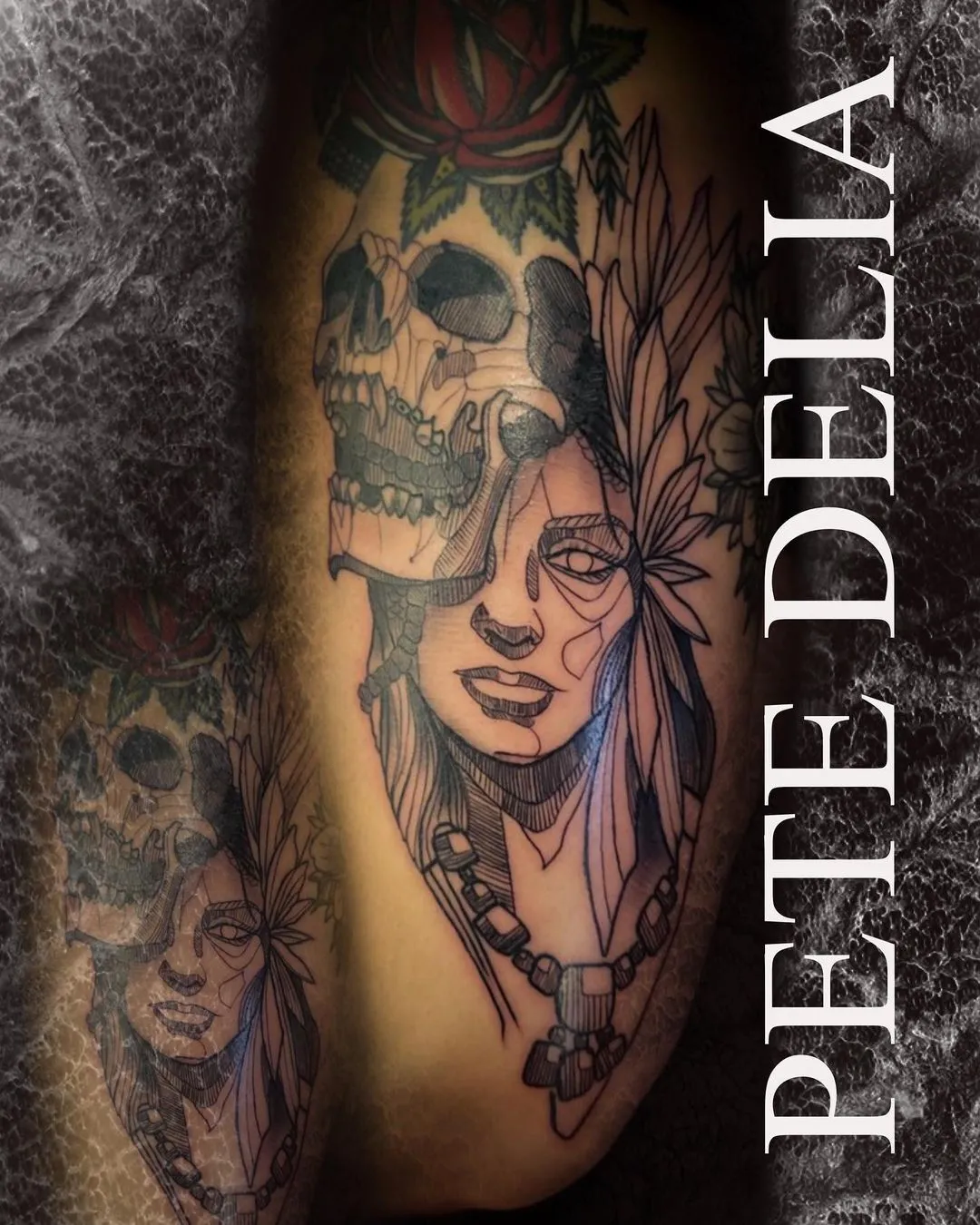 black & grey realism tattoo by Pete Delia at Fallen Raven Tattoo Studio in Simpsonville, SC
