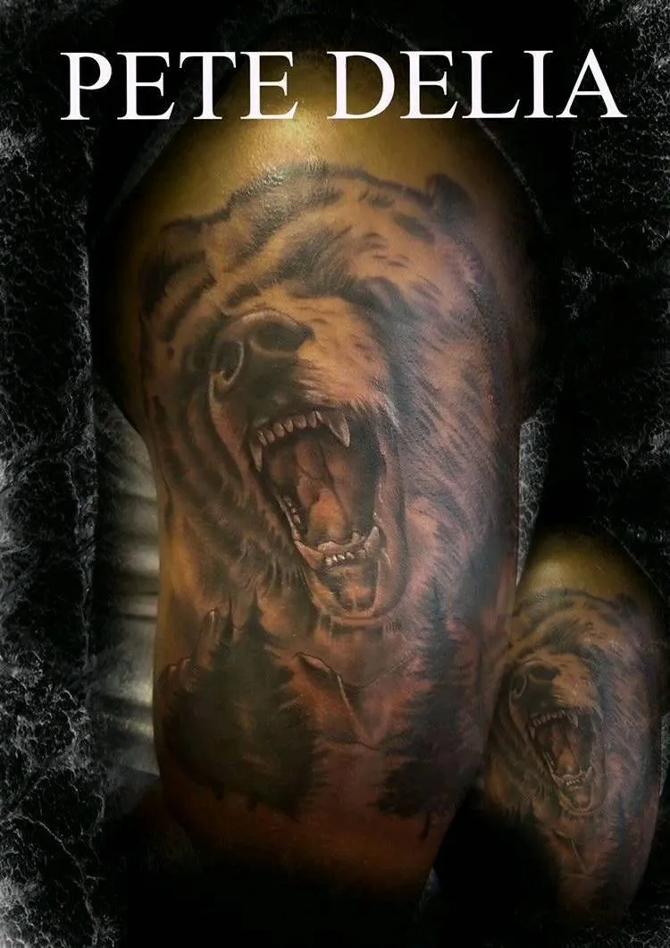 black & grey realism tattoo by Pete Delia at Fallen Raven Tattoo Studio in Simpsonville, SC