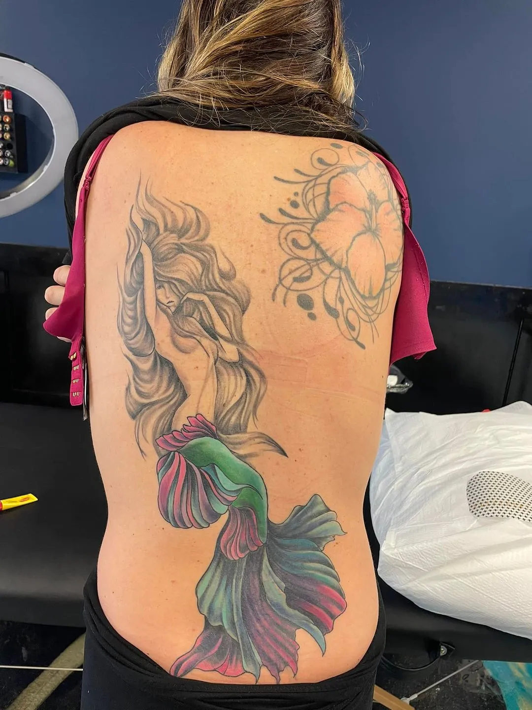custom tattoos tattoo by TJ Cornelius at Fallen Raven Tattoo Studio in Simpsonville, SC