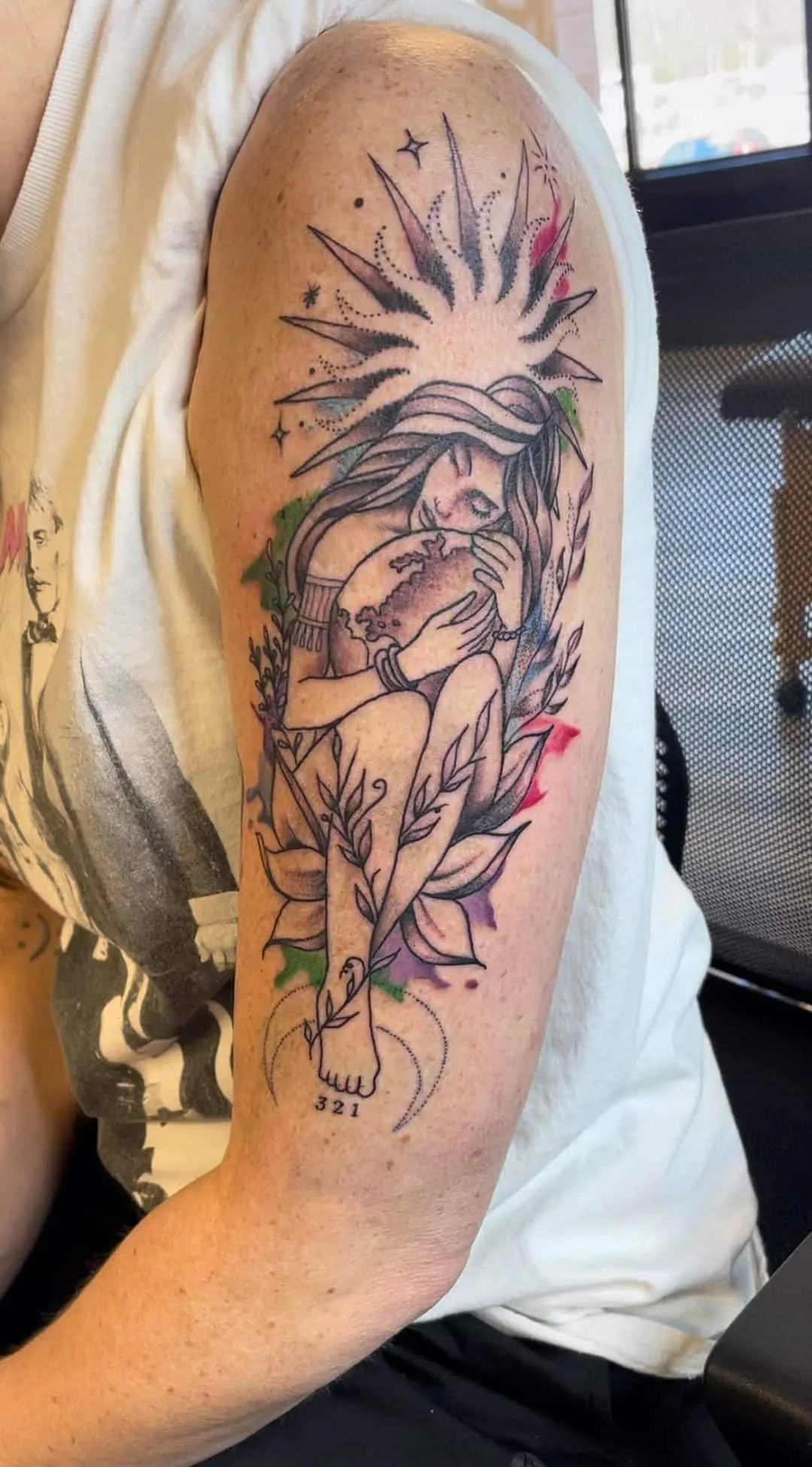 custom tattoos tattoo by TJ Cornelius at Fallen Raven Tattoo Studio in Simpsonville, SC