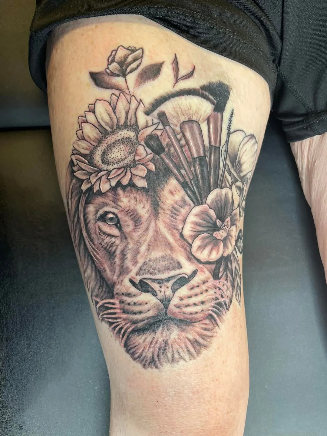 black & grey realism tattoo by TJ Cornelius at Fallen Raven Tattoo Studio in Simpsonville, SC