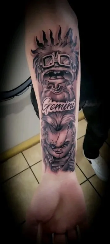 black & grey realism tattoo by Pete Delia at Fallen Raven Tattoo Studio in Simpsonville, SC