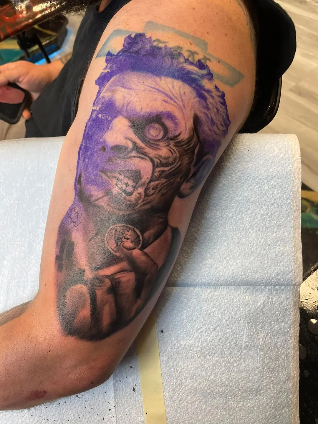 custom tattoos tattoo by TJ Cornelius at Fallen Raven Tattoo Studio in Simpsonville, SC