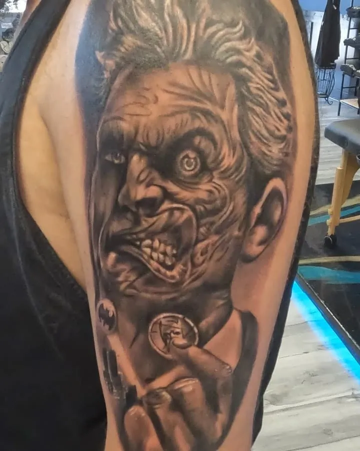 black & grey realism tattoo by Pete Delia at Fallen Raven Tattoo Studio in Simpsonville, SC