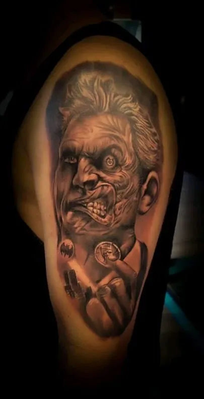 black & grey realism tattoo by Pete Delia at Fallen Raven Tattoo Studio in Simpsonville, SC