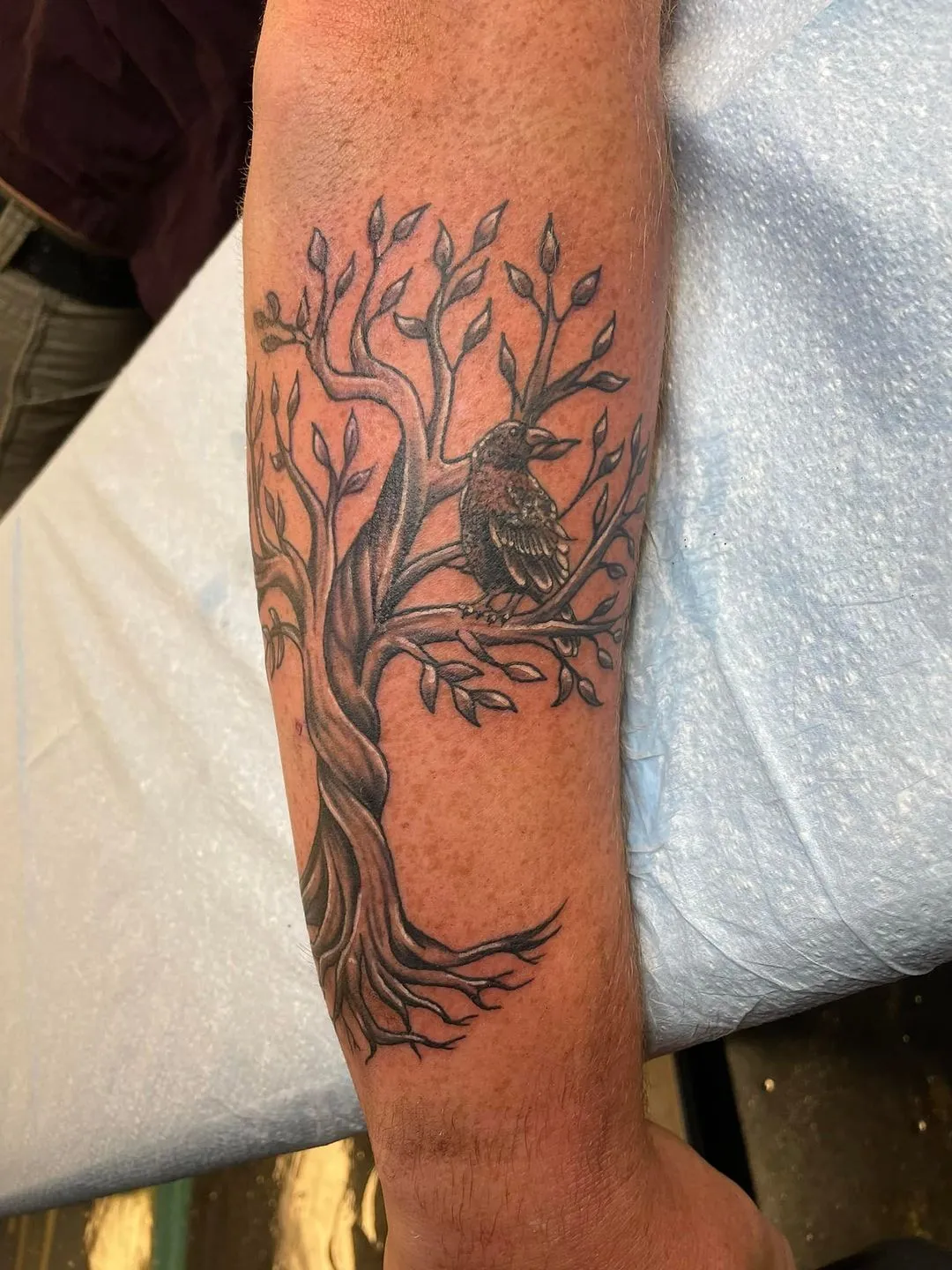 custom tattoos tattoo by TJ Cornelius at Fallen Raven Tattoo Studio in Simpsonville, SC