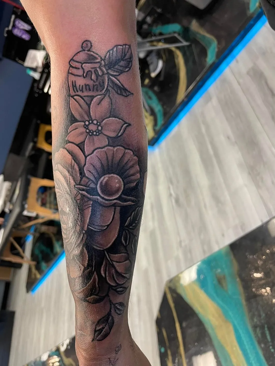 custom tattoos tattoo by TJ Cornelius at Fallen Raven Tattoo Studio in Simpsonville, SC