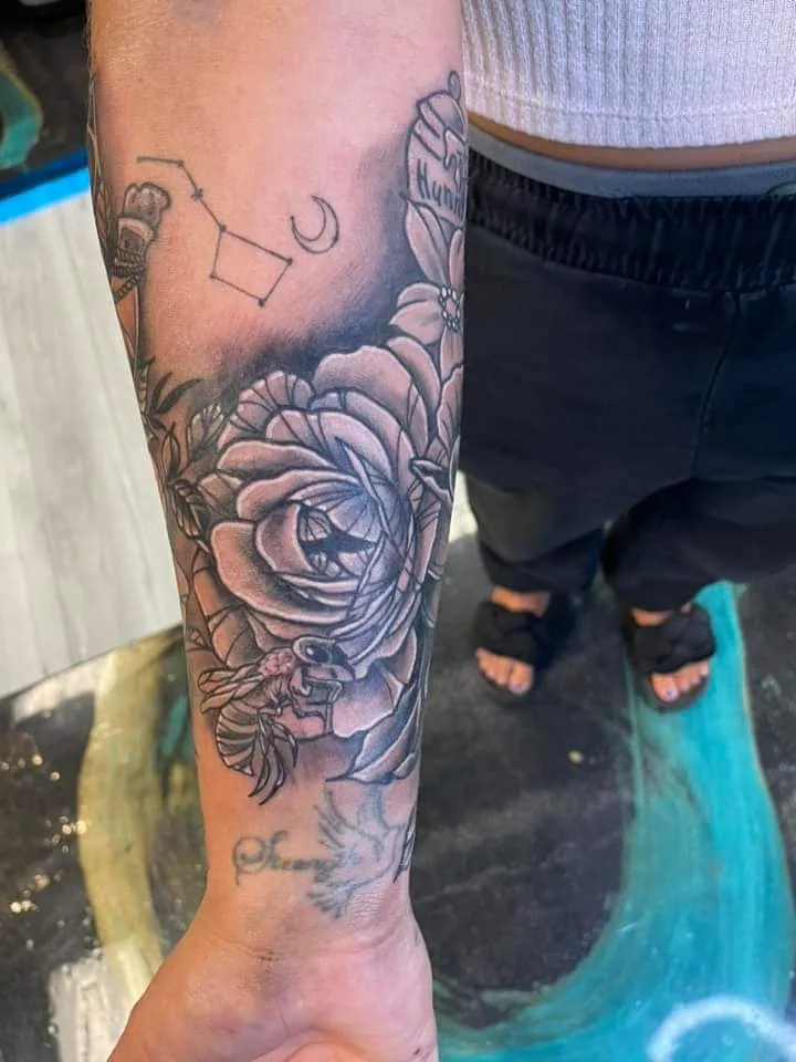 cover-ups tattoo by TJ Cornelius at Fallen Raven Tattoo Studio in Simpsonville, SC