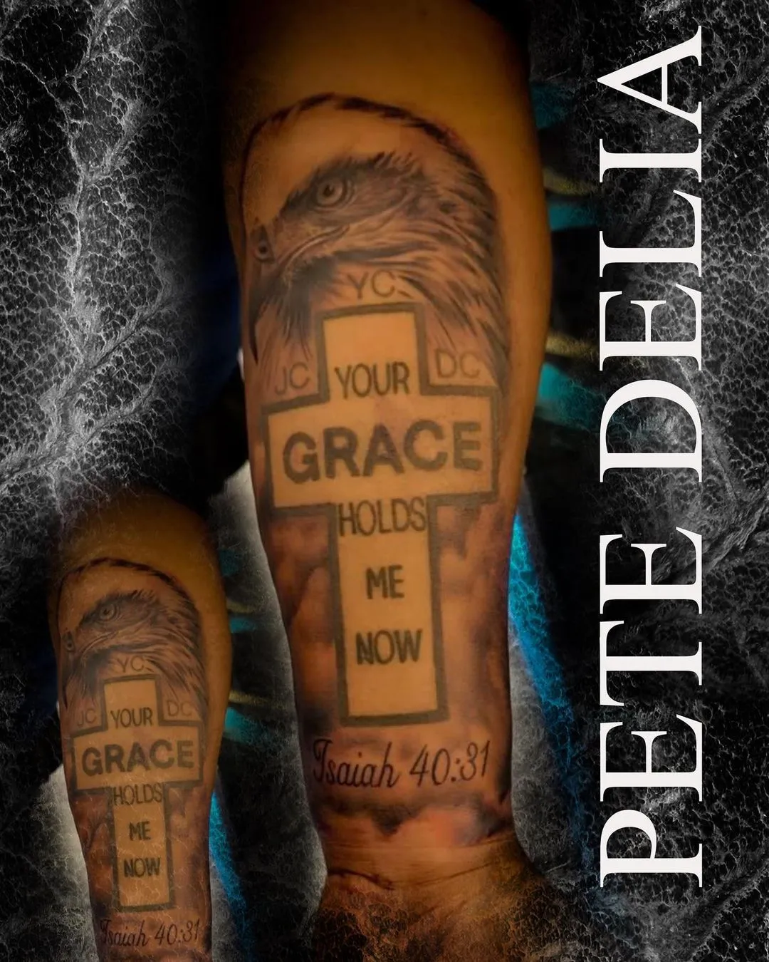 black & grey realism tattoo by Pete Delia at Fallen Raven Tattoo Studio in Simpsonville, SC