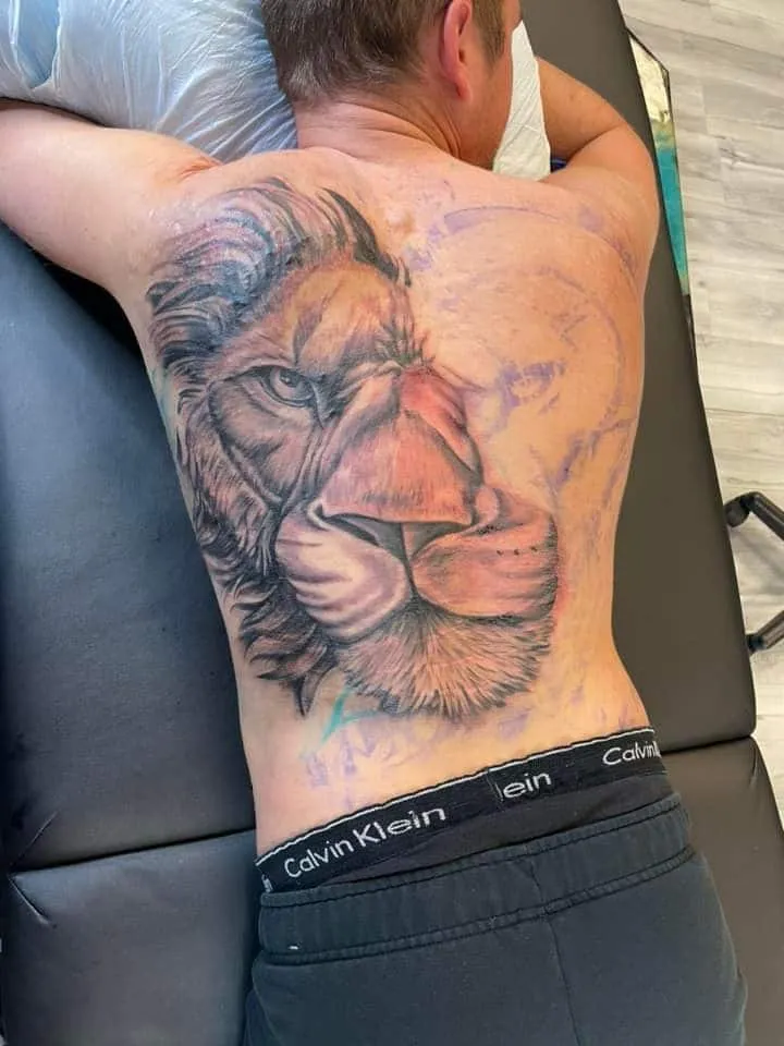 custom tattoos tattoo by TJ Cornelius at Fallen Raven Tattoo Studio in Simpsonville, SC
