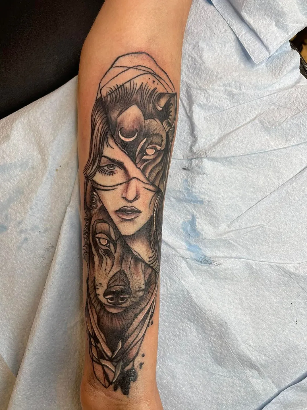 black & grey realism tattoo by TJ Cornelius at Fallen Raven Tattoo Studio in Simpsonville, SC