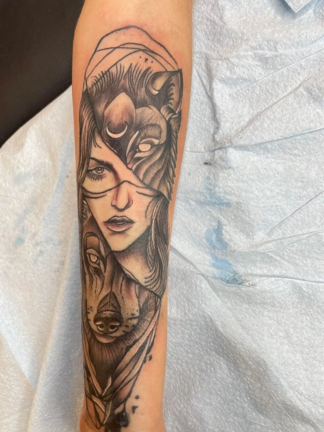 cover-ups tattoo by TJ Cornelius at Fallen Raven Tattoo Studio in Simpsonville, SC
