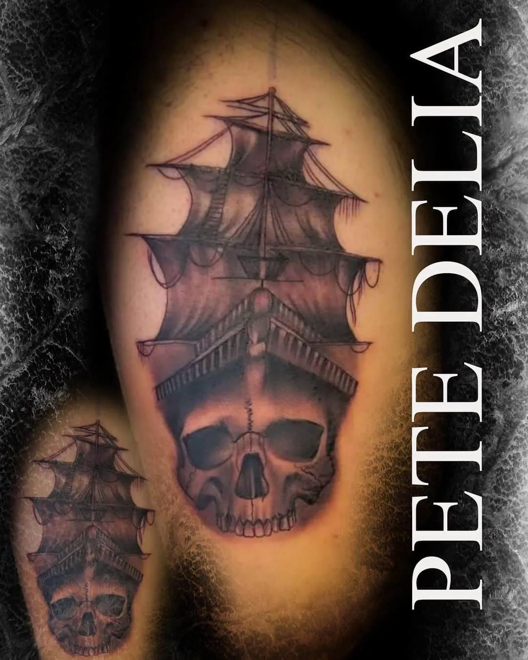 black & grey realism tattoo by Pete Delia at Fallen Raven Tattoo Studio in Simpsonville, SC