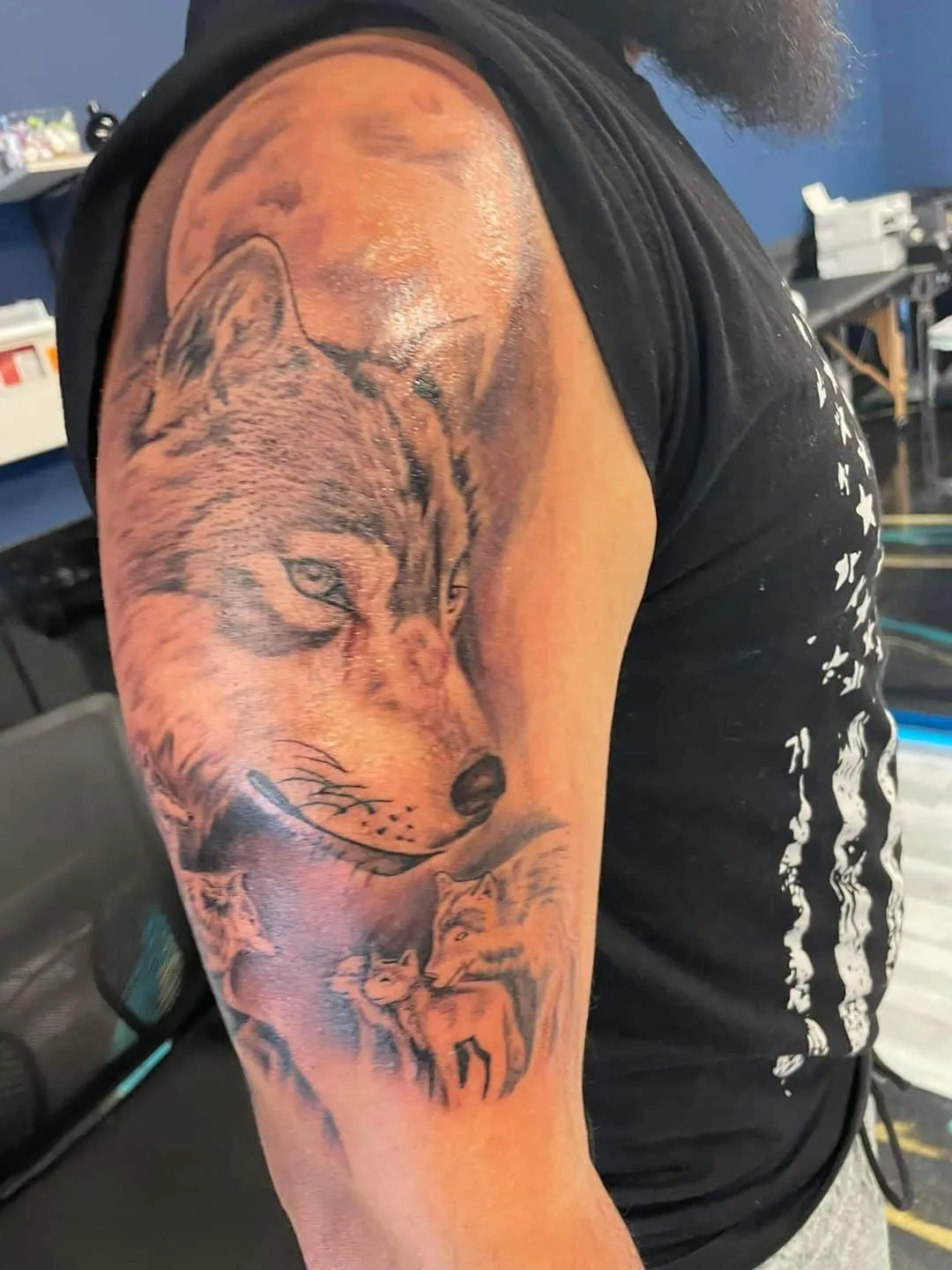 black & grey realism tattoo by TJ Cornelius at Fallen Raven Tattoo Studio in Simpsonville, SC